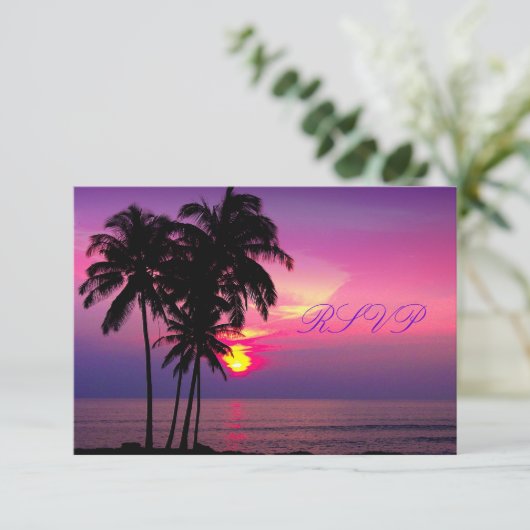 PixDezines rsvp Hawaiian Sunset Beach Scence (Staand voorkant)