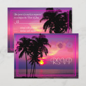 PixDezines rsvp Hawaiian Sunset Beach Scence (Voorkant / Achterkant)