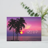 PixDezines rsvp Hawaiian Sunset Beach Scence (Staand voorkant)