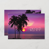 PixDezines rsvp Hawaiian Sunset Beach Scence (Voorkant / Achterkant)