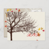 PixDezines RSVP herfstbruiloft Uitnodiging Briefkaart (Voorkant / Achterkant)