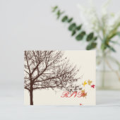 PixDezines RSVP herfstbruiloft Uitnodiging Briefkaart (Staand voorkant)