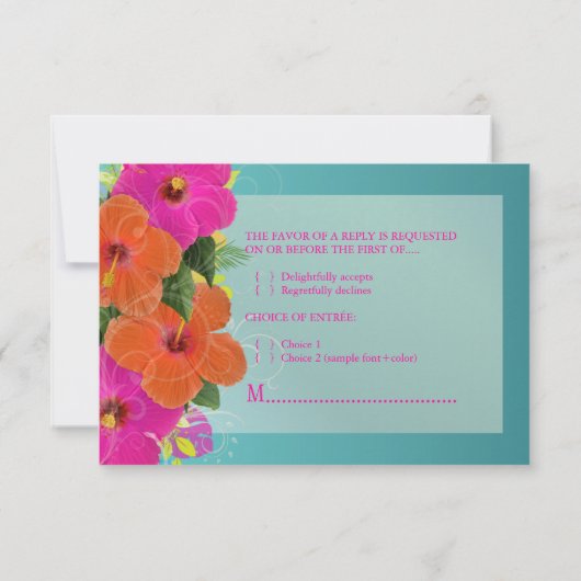 PixDezines rsvp hibiscus+fern (Achterkant)