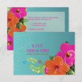 PixDezines rsvp hibiscus+fern (Voorkant / Achterkant)