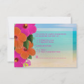 PixDezines rsvp hibiscus+fern Kaartje (Achterkant)