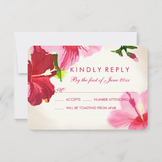 PixDezines rsvp hibiscus/luau/faux parchment (Achterkant)