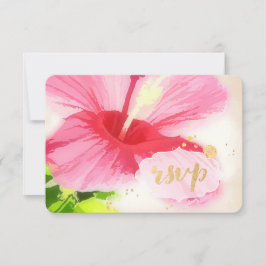 PixDezines rsvp hibiscus/luau/faux parchment