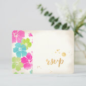 PixDezines rsvp hibiscus/luau/faux parchment (Staand voorkant)