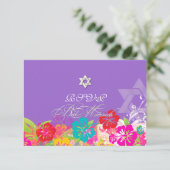 PixDezines rsvp hibiscus/Mitzvah/diy background (Staand voorkant)