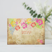 PixDezines RSVP Hibiscus + Swirls (Staand voorkant)