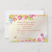 PixDezines RSVP Hibiscus + Swirls Kaartje (Achterkant)