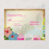 PixDezines RSVP, hibiscus, vereisen 5x7 uitnodigin Uitnodiging Briefkaart (Achterkant)