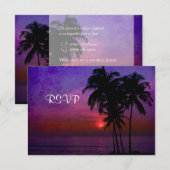 PixDezines rsvp hula zonsondergang Kaartje (Voorkant / Achterkant)