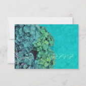 PixDezines RSVP Hydrangea, blauw/blauwgroen Kaartje (Voorkant)