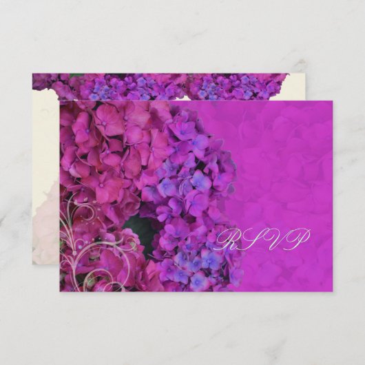 PixDezines RSVP Hydrangea, magenta (Voorkant / Achterkant)