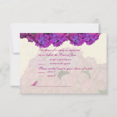 PixDezines RSVP Hydrangea, magentakleurig Kaartje (Achterkant)