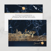 PixDezines RSVP Jerusalem Wall Bar Mitzvah ✡ (Voorkant / Achterkant)