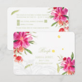 PixDezines rsvp kan bloemen/waterverf Kaartje (Voorkant / Achterkant)