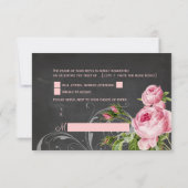 PixDezines rsvp-karton+ rozen+zwenzen RSVP Kaartje (Achterkant)