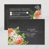 PixDezines rsvp-karton+ rozen+zwenzen RSVP Kaartje (Voorkant / Achterkant)