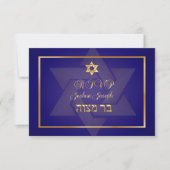 PixDezines rsvp klassieke bar mitzvah/blauw/goud (Voorkant)