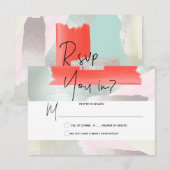 PixDezines RSVP Levende koraal Seafoam Mist (Voorkant / Achterkant)