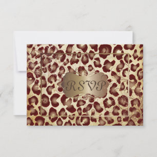 PixDezines RSVP, LUIPAARDPRINT VINTAGE RSVP Kaartje
