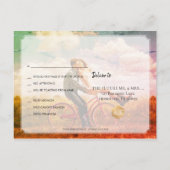 PixDezines RSVP/MARBLE+FAUX GOLD HONEYCOMB Uitnodiging Briefkaart (Achterkant)