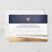 PixDezines RSVP Marine Blauw Mitzvah ✡ (Achterkant)