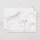 PixDezines RSVP Marmer/Blush Pink Kaartje (Voorkant)
