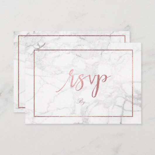 PixDezines RSVP Marmer/Faux Roos Gold (Voorkant / Achterkant)