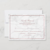 PixDezines RSVP Marmer/Faux Roos Gold Kaartje (Achterkant)