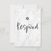 PixDezines RSVP Marmeren Bar Mitzvah ✡ (Voorkant)