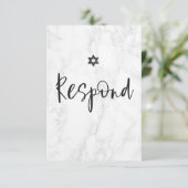 PixDezines RSVP Marmeren Bar Mitzvah ✡ (Staand voorkant)