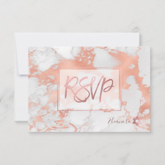 PixDezines RSVP Marmeren Roos Gouden Bat Mitswa ✡ (Voorkant)