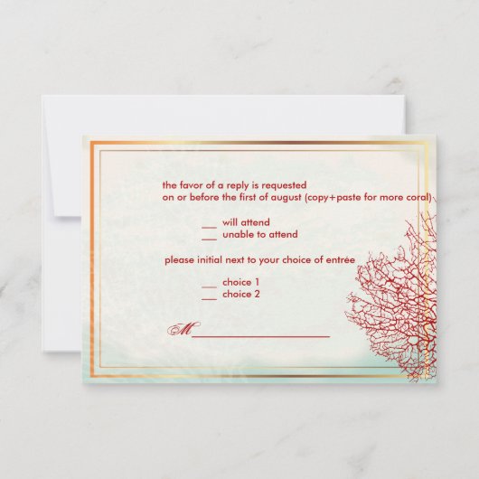 PixDezines rsvp maui coral+seahorse, strandpartij (Achterkant)