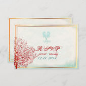 PixDezines rsvp maui coral+seahorse, strandpartij (Voorkant / Achterkant)