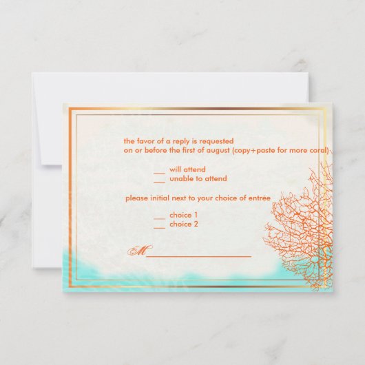 PixDezines rsvp maui coral+seahorse, strandpartij (Achterkant)