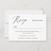 PixDezines RSVP met maaltijden, elegante kalligraf (Voorkant)