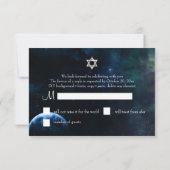 PixDezines RSVP Midnight Sky Bar Mitzvah ✡ (Achterkant)