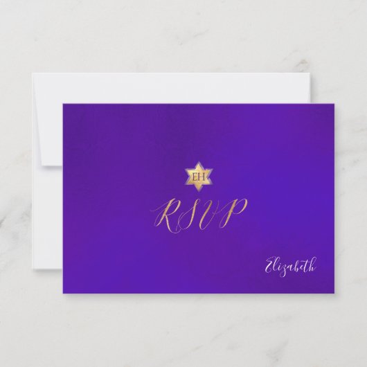 PixDezines RSVP minimalistische ultraviolette Mitz (Voorkant)