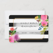 PixDezines rsvp mitswa/DIYstripes/floral Kaartje (Achterkant)