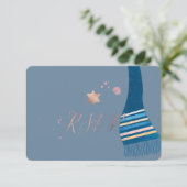 PixDezines rsvp mitzvah/Blauwgroen Blue Tallit (Staand voorkant)