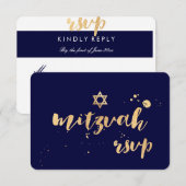 PixDezines rsvp mitzvah/verblind/doe-het-zelf kleu Kaartje (Voorkant / Achterkant)