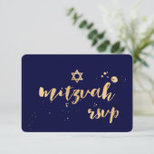 PixDezines rsvp mitzvah/verblind/doe-het-zelf kleu Kaartje (Staand voorkant)