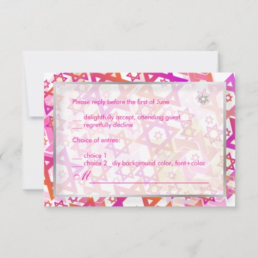 PixDezines rsvp mod stars/bar mitswa/roze/zilver (Achterkant)