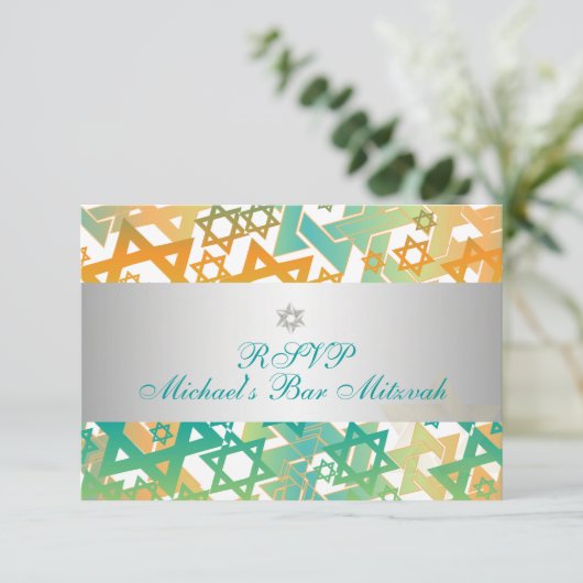 PixDezines rsvp mod stars/bar mitswa/sinaasappel+b (Staand voorkant)