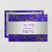 PixDezines rsvp mod stars/bar mitswa/violet (Voorkant / Achterkant)