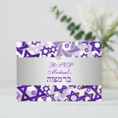 PixDezines rsvp mod stars/bar mitswa/violet (Staand voorkant)