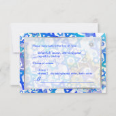 PixDezines rsvp mod sterren/bar mitzvah/blue/zilve (Achterkant)